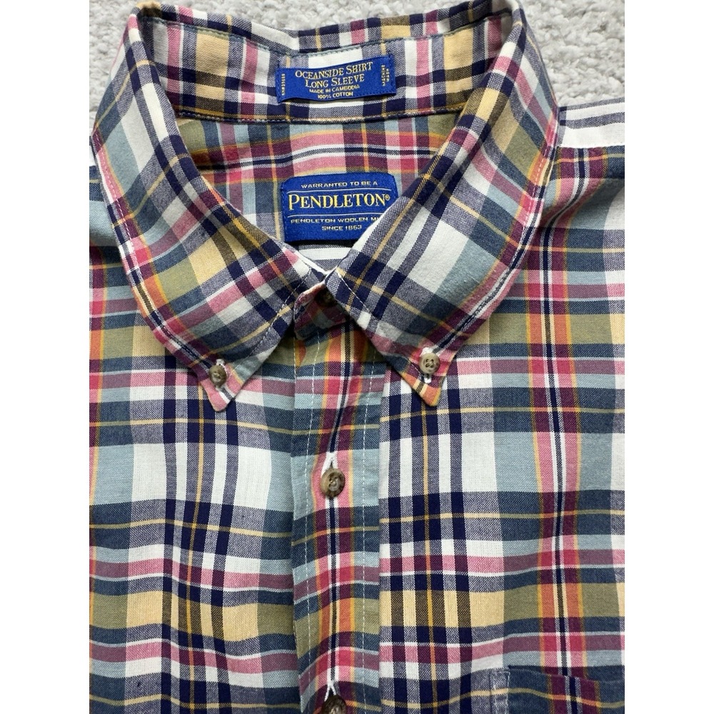 Pendleton Men's XL Multicolor Oceanside Lightweight Cotton Button Down Shirt